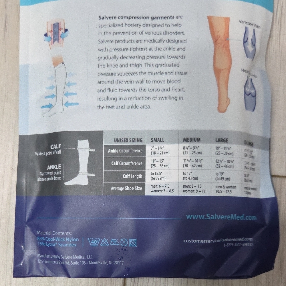 Navy Knee High Compression Socks - Picture 6 of 6